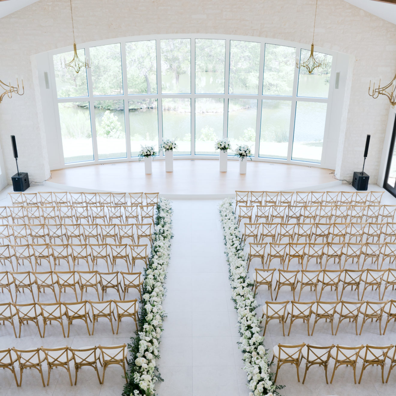 Wedding chapel view from the back balcony